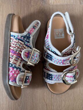 Girls Dolce Vida Allaine Woven Sandal Size 12 Colorful Woven detail Gold Buckles